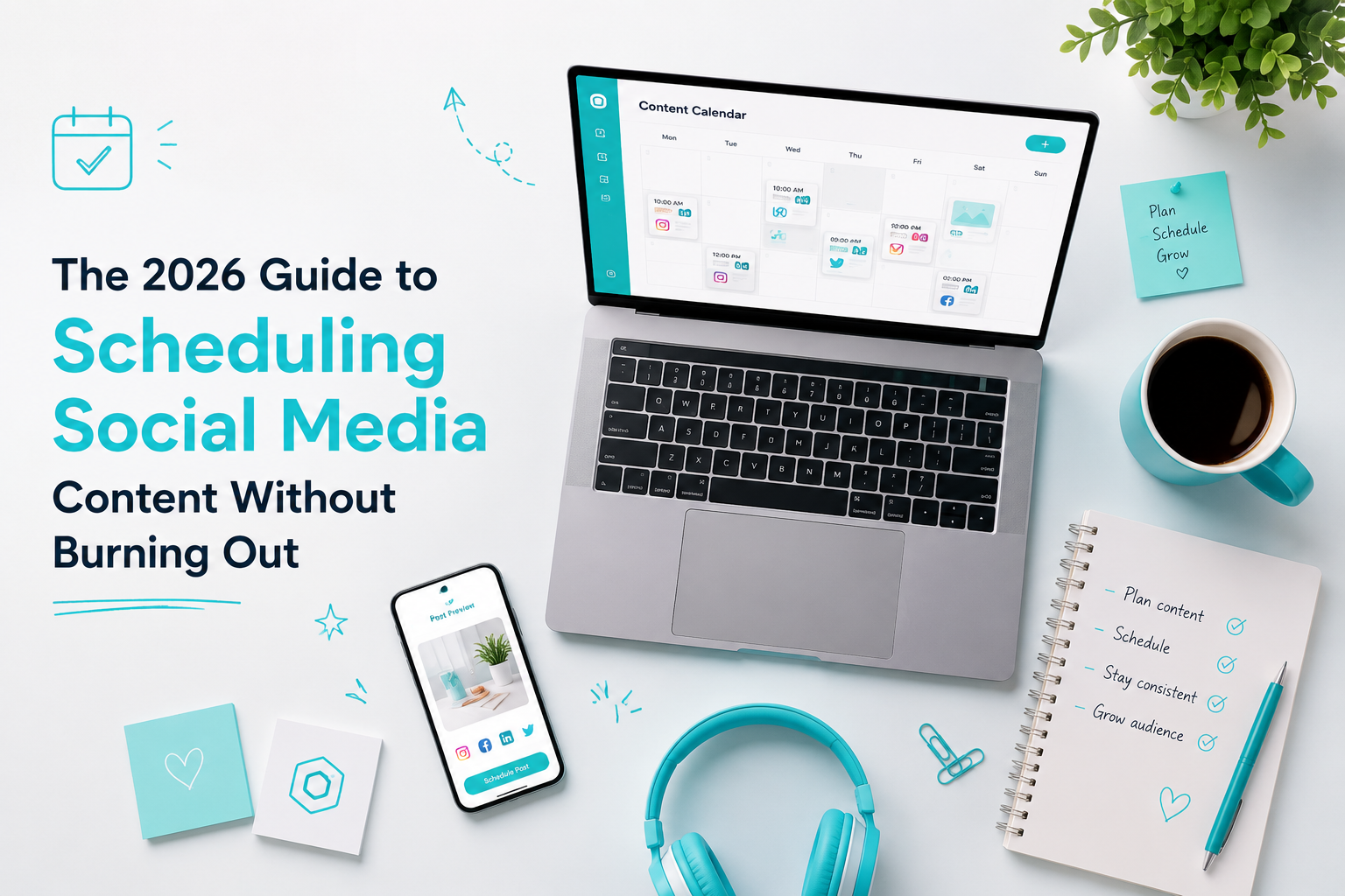Social media scheduling content